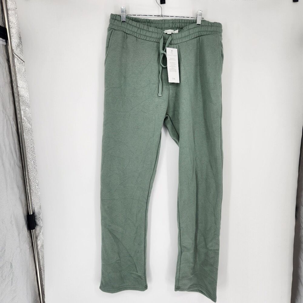 Threads 4 Thought Men's L Green Kevin Mineral Wash French Terry Pants NWT